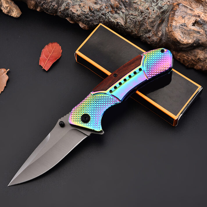 Canivete Tático Militar Semi Automatico Estilo Browning F81 Colorido