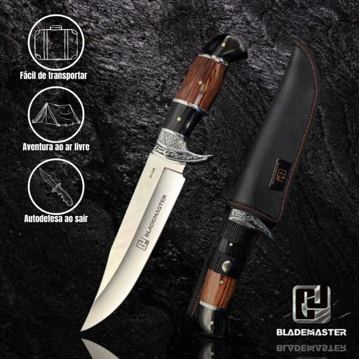 Faca De Caça Pesca Churrasco Luxo Fulltang Inox G48-1177