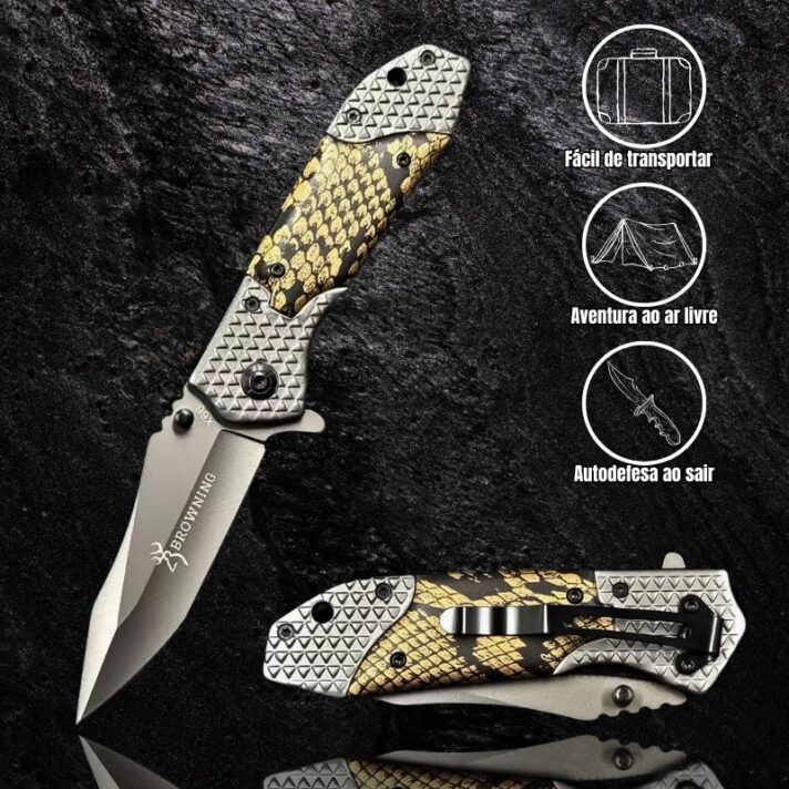 Canivete Tático Militar Semi Automatico Estilo Browning 1488