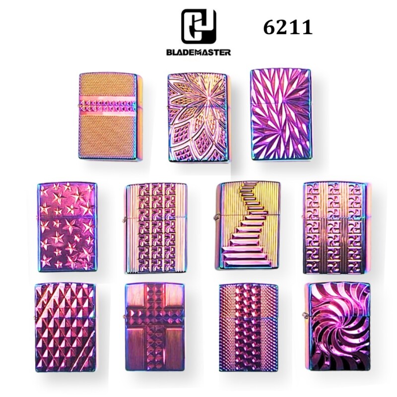 Isqueiro Lighter Iridescente Recarregável Fluido 6211-Cor