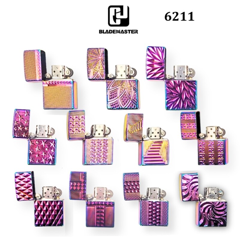 Isqueiro Lighter Iridescente Recarregável Fluido 6211-Cor - Imagem 2