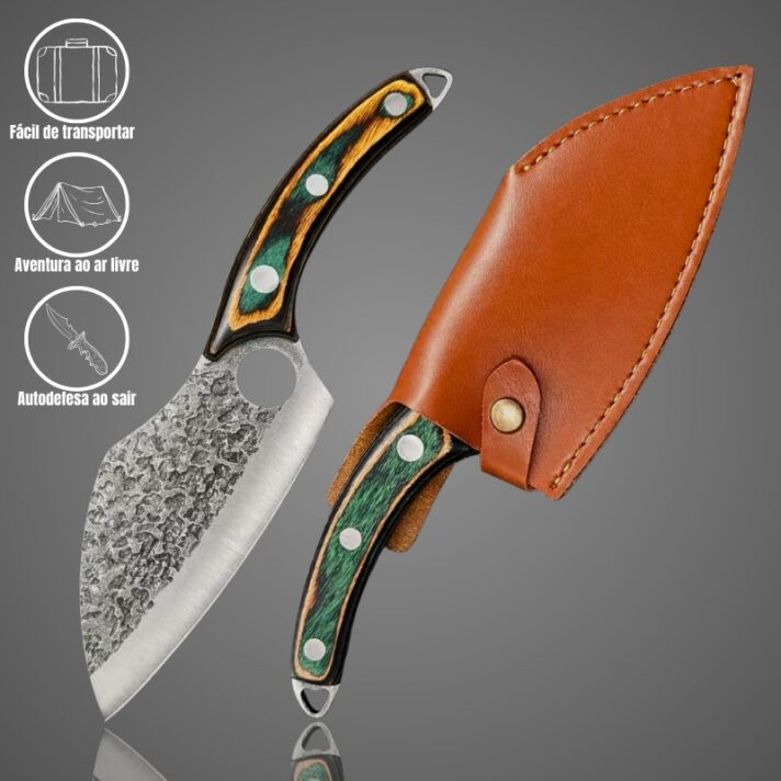 Cutelo Para Pesca Churrasco Luxo Fulltang Inox DJ359