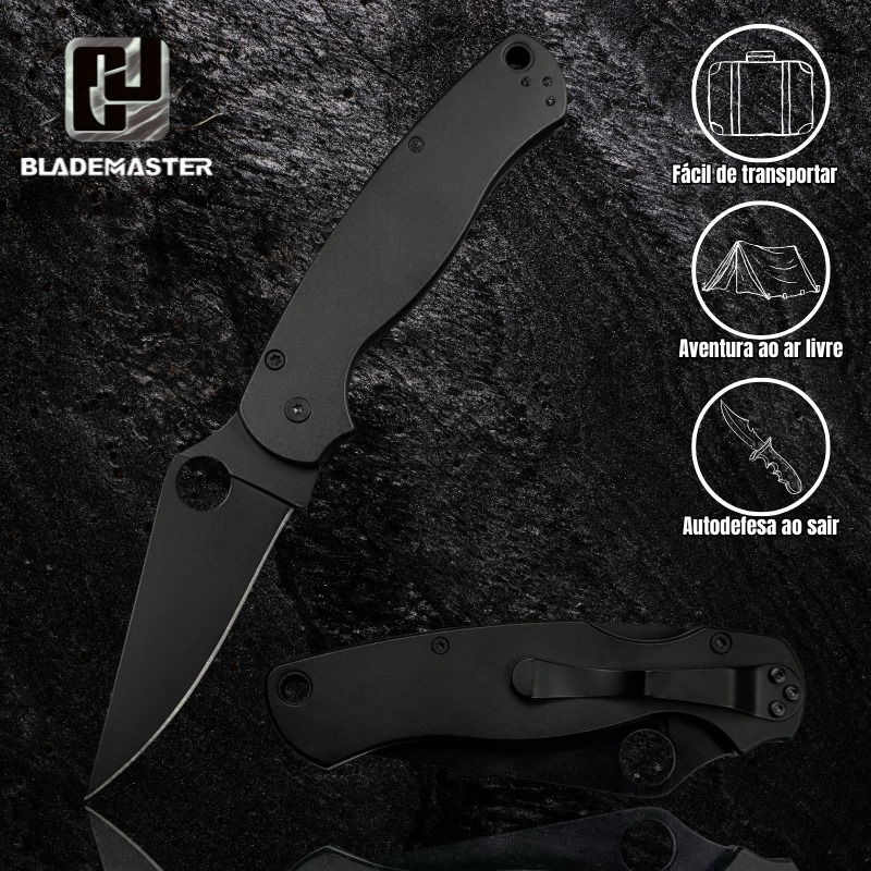 Canivete Spyderco 21cm Aço 9Cr18Mov - c/ Clip E Trava de Segurança CJ-70