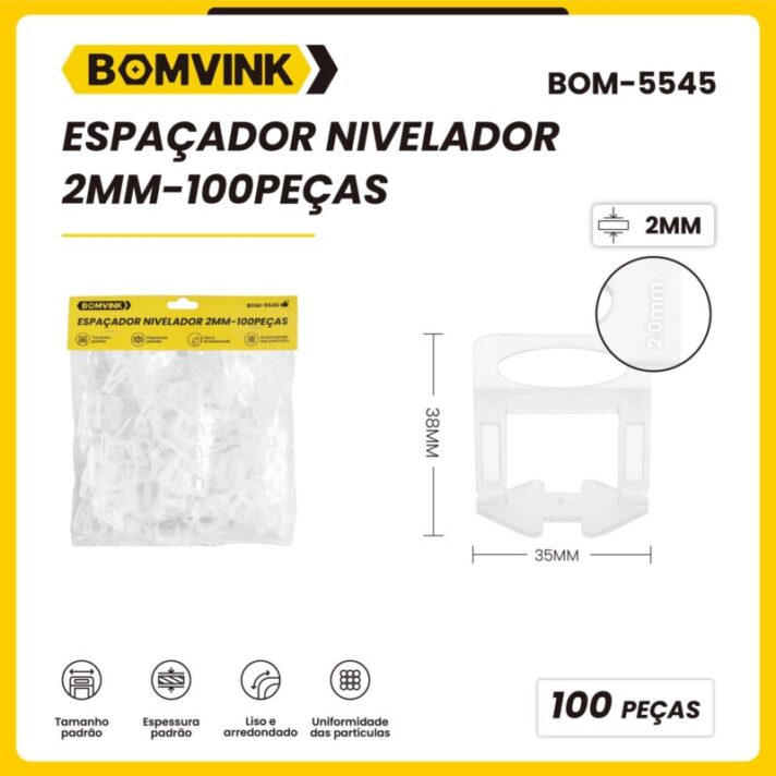 Espaçador Nivelador 2MM 100PCS BOMVINK BOM-5545