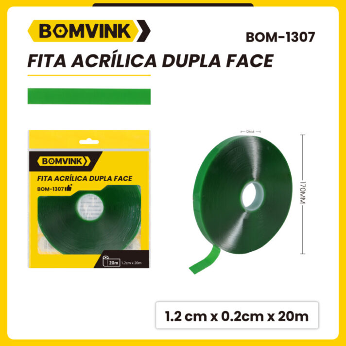 Fita Acrílica Dupla Face Verde BOMVINK BOM-1307