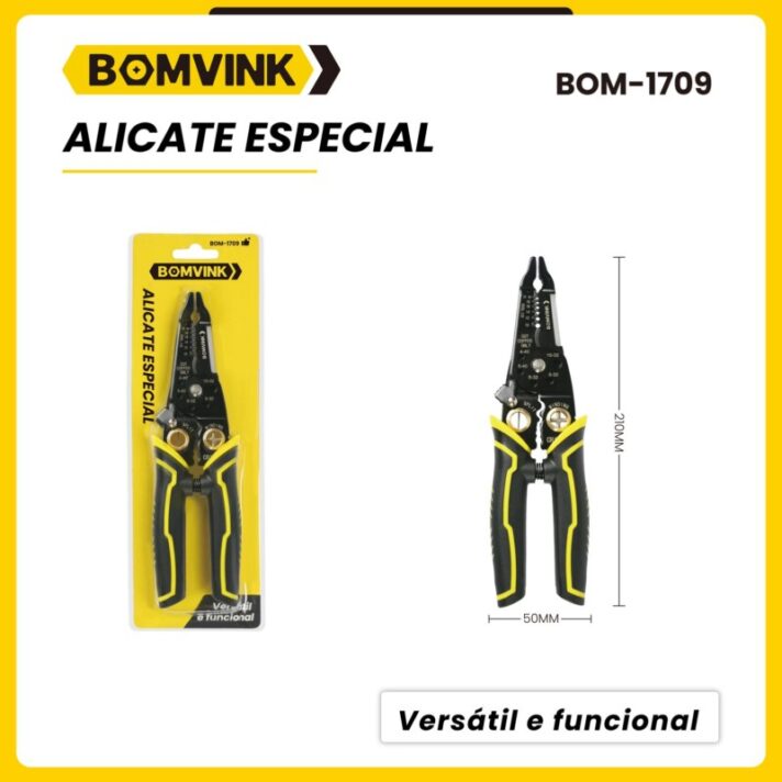 Alicate Decapador Multifuncional Uso Eletricista. Cortar, Enrola, e Separar Fios BOMVINK BOM-1709