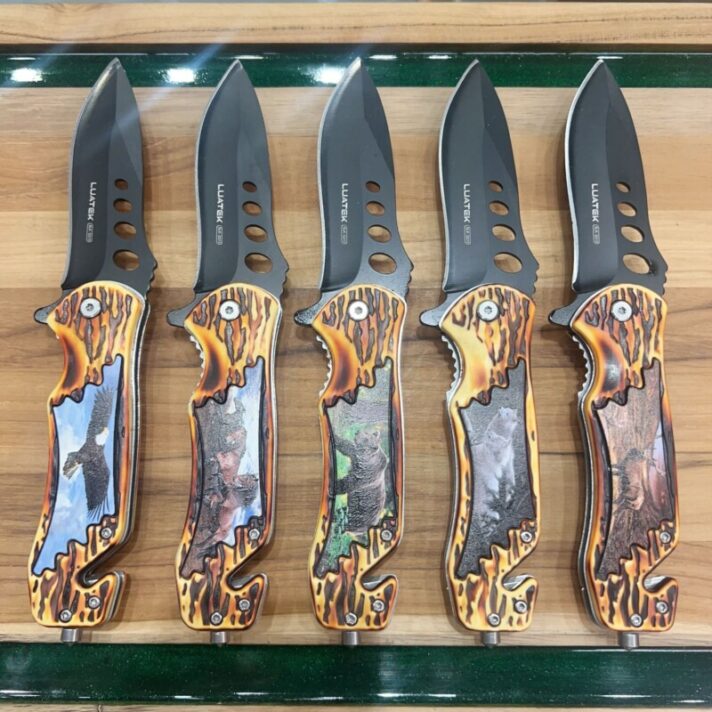 Canivete Diversas estampas Saque Rápido Semi Automático D313