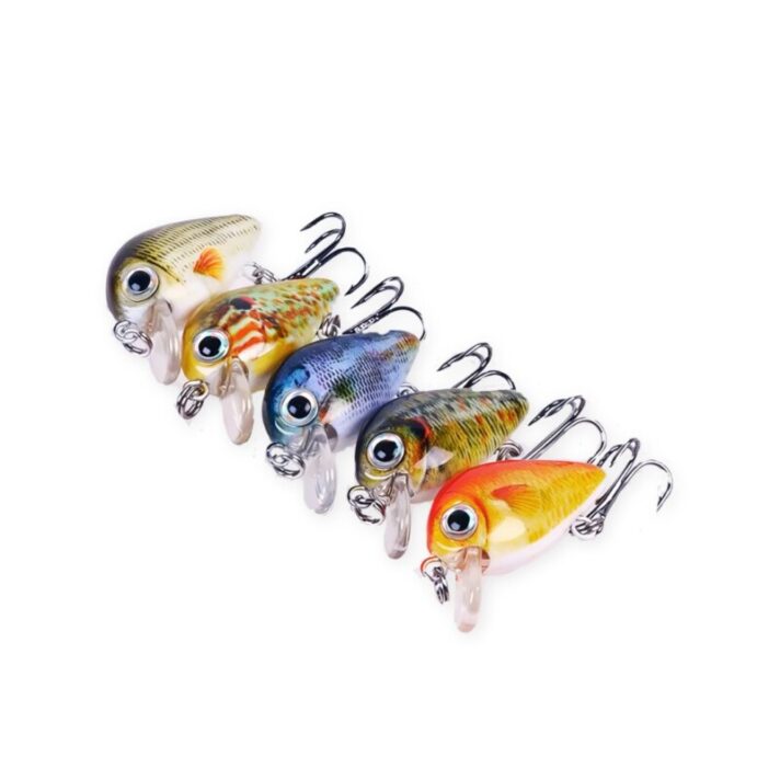 5 Pçs Mini Iscas De Pesca Crankbait Swimbait Com Caixa  ALTO MAR ARTIFICIAL-A-3CM-2g