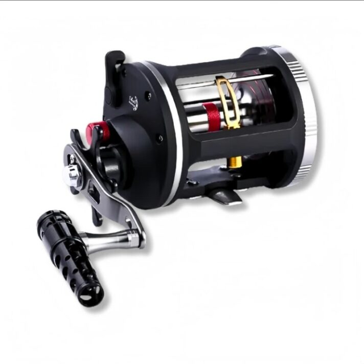 Carretilha de Pesca Manivela Direita c/15 rolamentos e Recolhimento 4.2:1 REELSKING TA5000