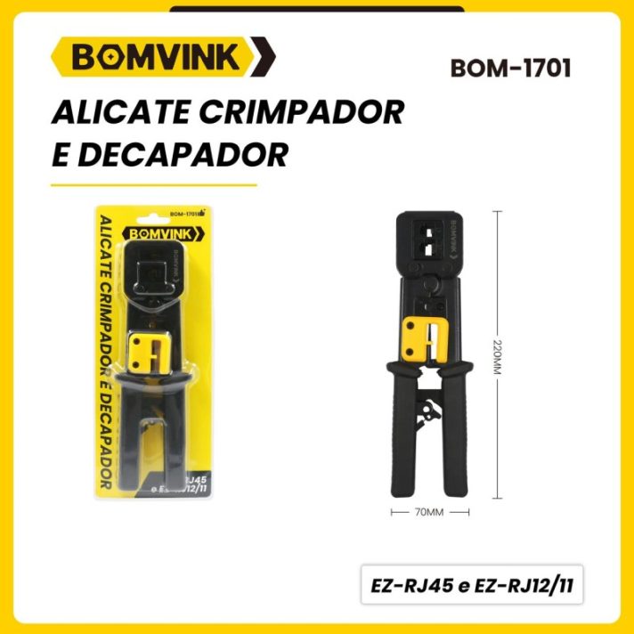 Alicate Crimpador e Decapador  BOMVINK BOM-1701