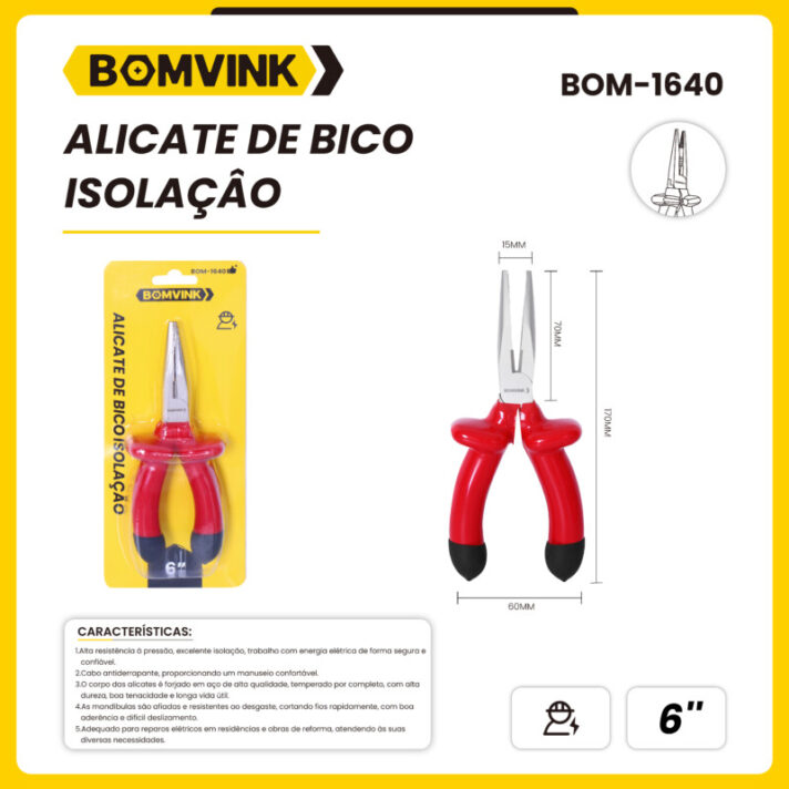 Alicate de Bico Isolação BOMVINK BOM-1640