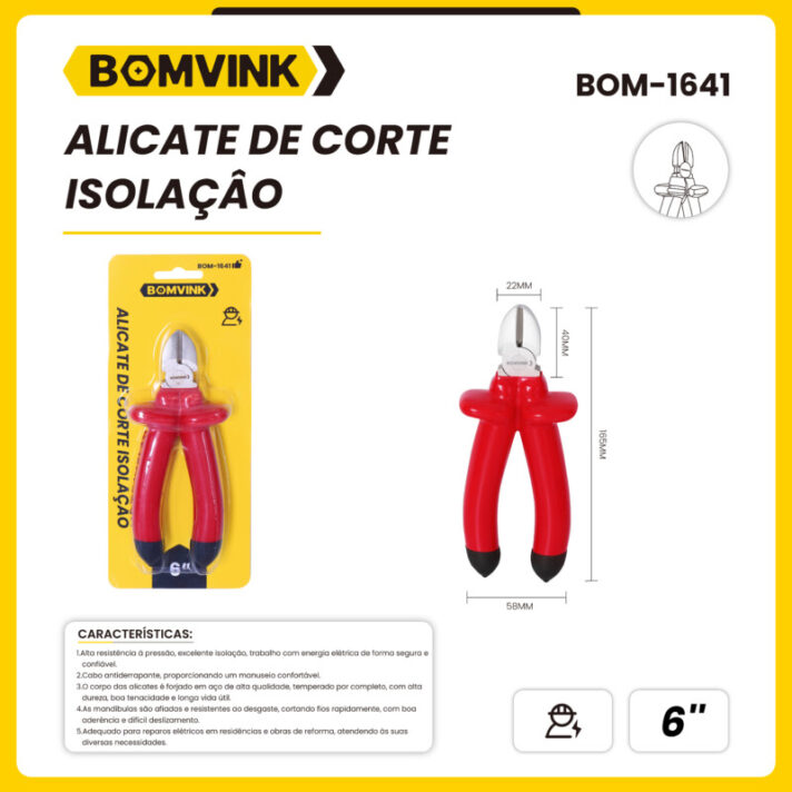 Alicate de Corte Isolação   BOMVINK BOM-1641