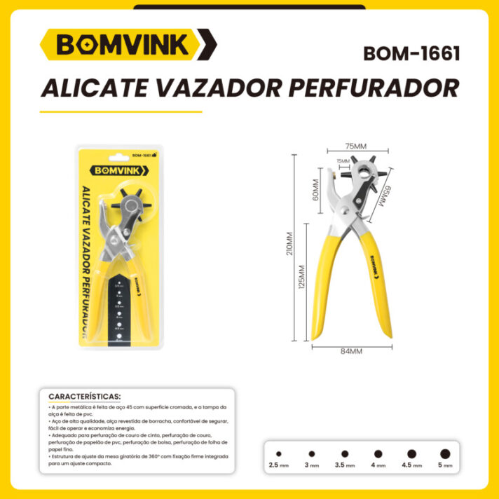 Alicate Vazador Perfurador BOMVINK BOM-1661