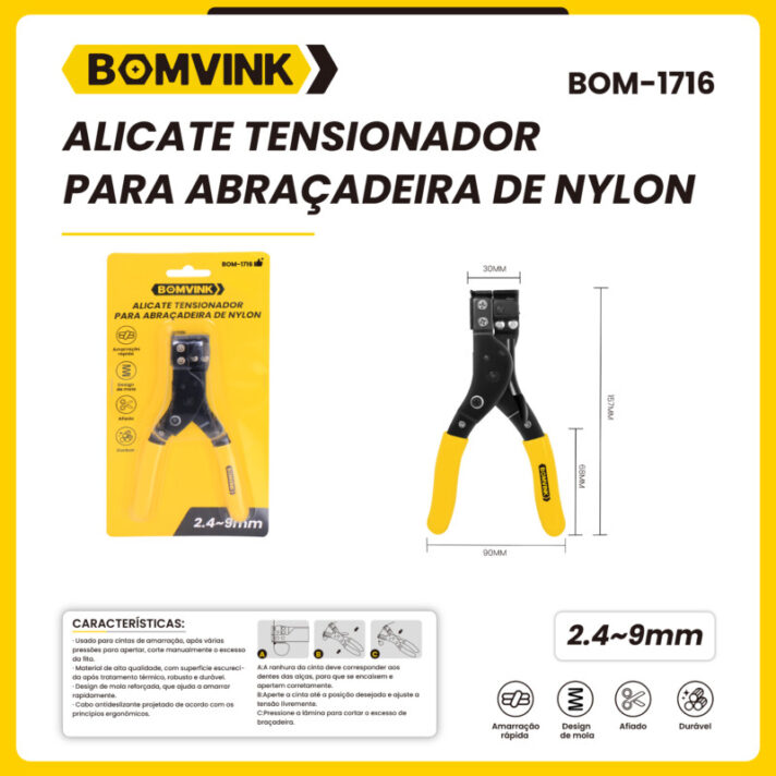 Alicate Tensionador para Abraçadeira de Nylon BOMVINK BOM-1716