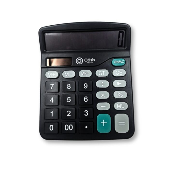 Calculadora c/ fonte de Energia Dupla ( energia solar +1 bateria) OÁSIS MARKET OIA-8302