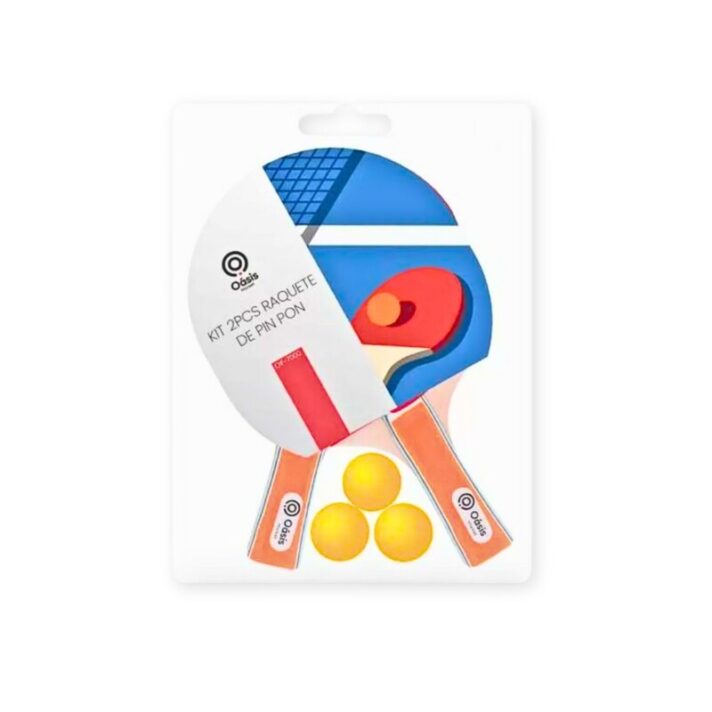 Kit 2 Peças Raquete Ping Pong 150X252mm OÁSIS MARKET OIF-7002