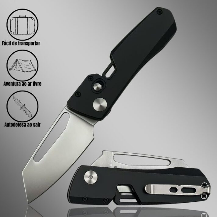 Canivete Mini Besouro Aço Afiado Cabo Alumínio CNC | Faca de Uso Doméstico e Frutas CJ-241