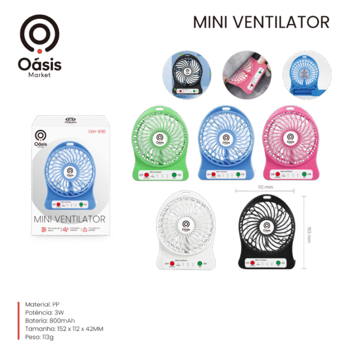 MINI VENTILADOR OASIS OIH-6110