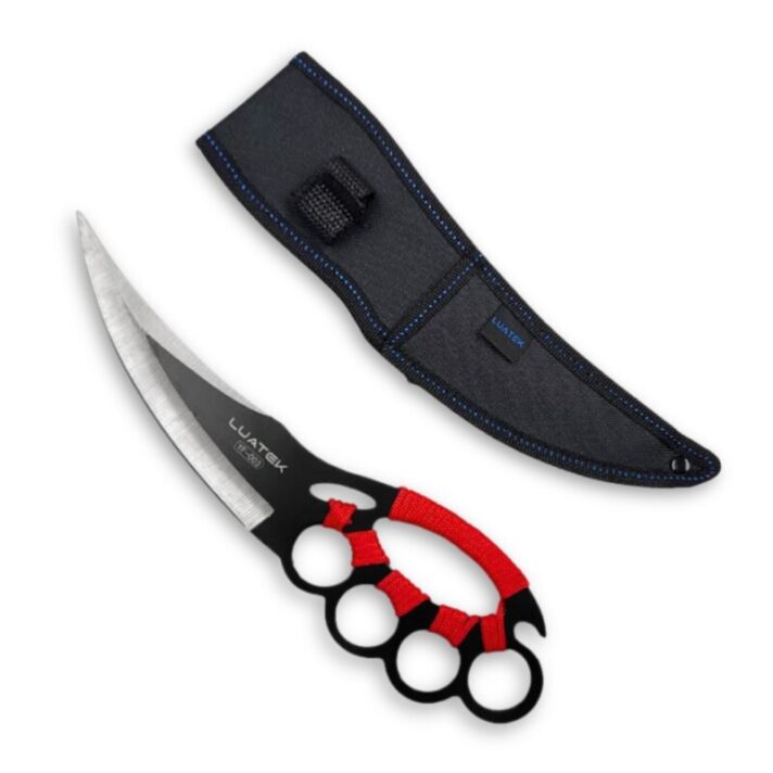 Faca Karambit Soco Inglês 25,5cm em Aço Inox e Cabo Feito em Paracord + Bainha Reforçada 003