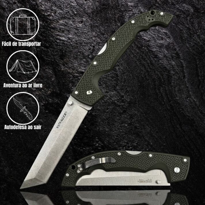 Faca Dobrável 30cm, Aço AUS 10A e Cabo feito em Plástico ABS FP-07A