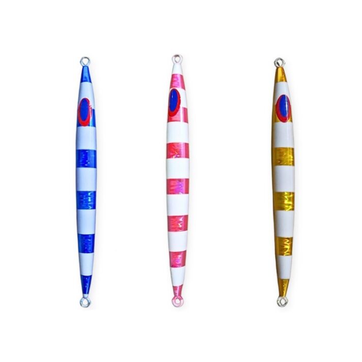 Isca de Pesca Jigging Lure peixe fino c/ listras Refletivas (unidade) 150g TBYE-2-150