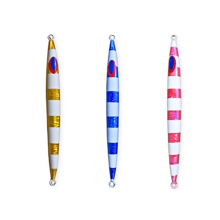 Isca de Pesca Jigging Lure peixe fino c/ listras Refletivas (unidade) 250g TBYE-2-250