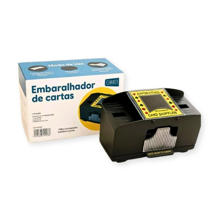 Embaralhador De Cartas Automático à Pilha feito em Plástico CHARTI 1915