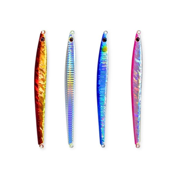 Isca de Pesca Alto Mar Refletiva c/ formato de peixe fino (unidade) 100g TBYE-15-100