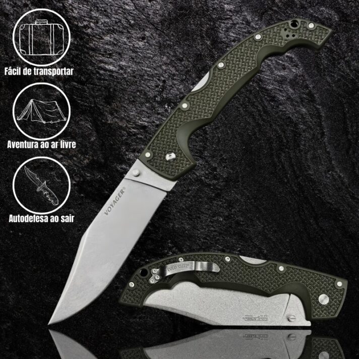 Faca Dobrável 30cm, Aço AUS 10A com Cabo feito em Plástico Grivory FP-07C