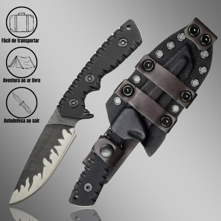 Faca Tática Especial 23cm em Aço A8 e Cabo G10 + Bainha Reforçada Premium ML-M27A