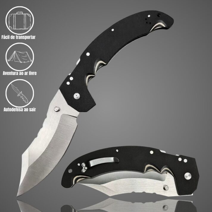 Canivete Tático 33,5cm Feito de Inox Japonês AUS 10A e Cabo em G10 - COLD-E