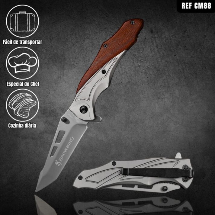 Canivete Tático Militar Semi Automático Estilo Browning CM88