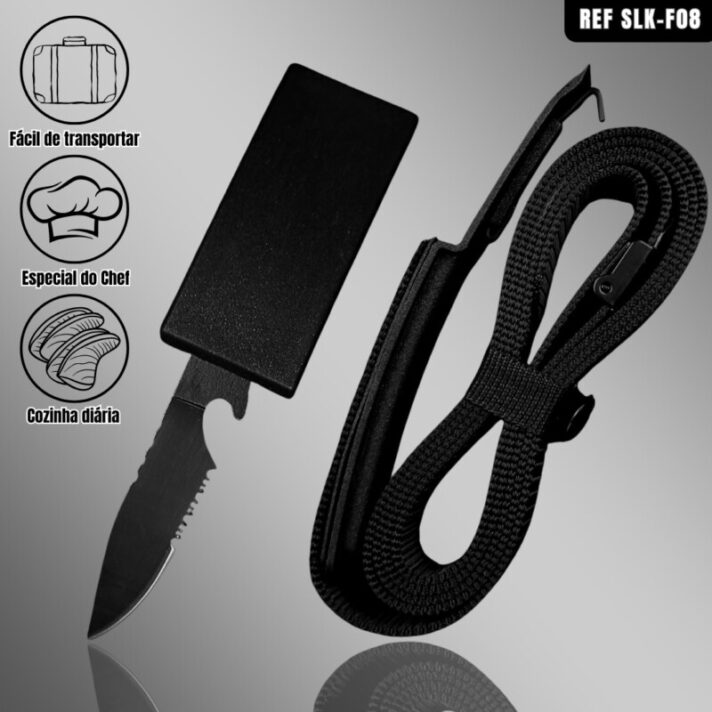 Cinto Tatico Canivete Com Faca Oculta Na Fivela Knife Belt SLK-F08