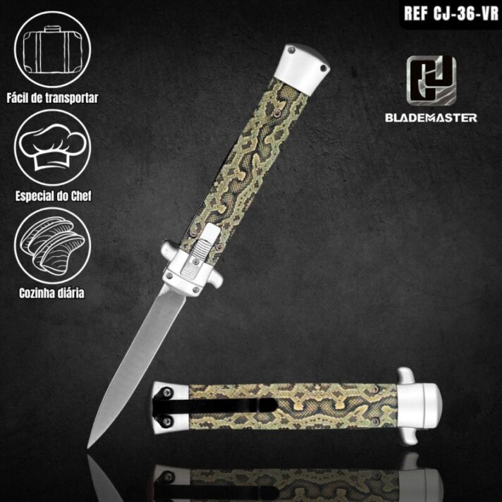 Canivete Automático Stiletto Italiano 22CM Naja CJ-36-VR