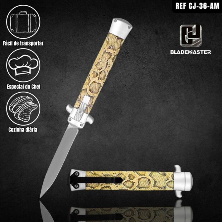 Canivete Automático Stiletto Italiano 22CM Naja CJ-36-AM