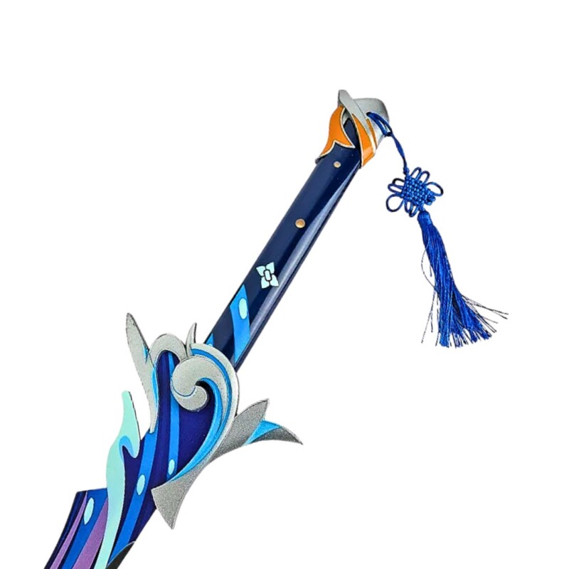 Espada 104cm Haran Geppaku Futsu do jogo Genshin Impact Feita em Aço Sem Fio - Não Tem Suporte - SLK-H37 - Imagem 2