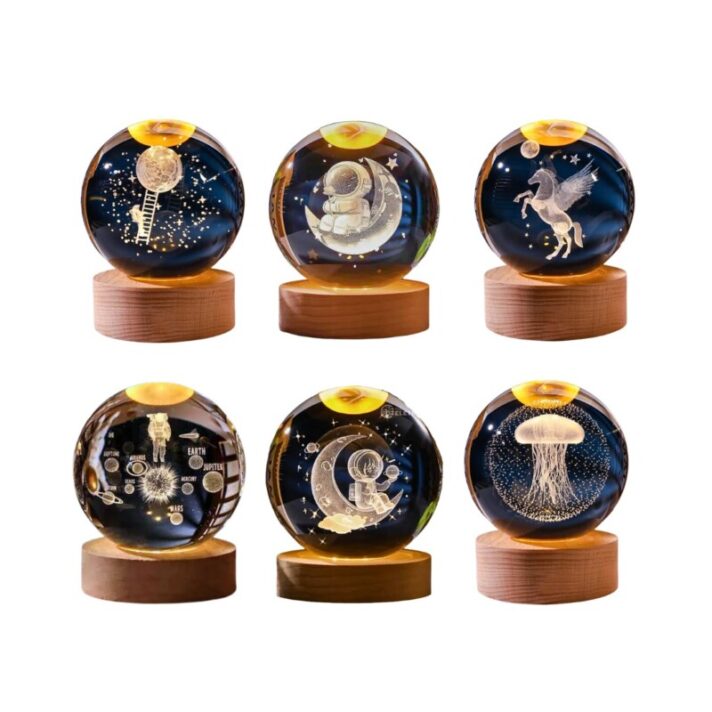 Luminária Bola de Cristal 6 opções LUZ DA NOITE KAPBOM KA-2232