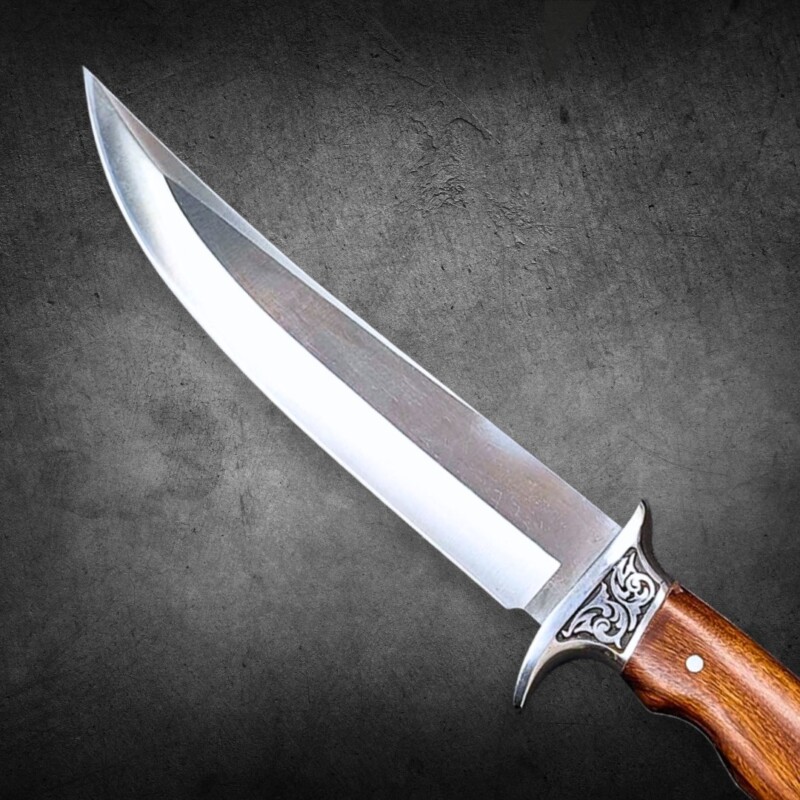 Faca de Caça, Camping e Pesca 32 cm c/ Gravura em Guarda+ Bainha A3135 - Imagem 3