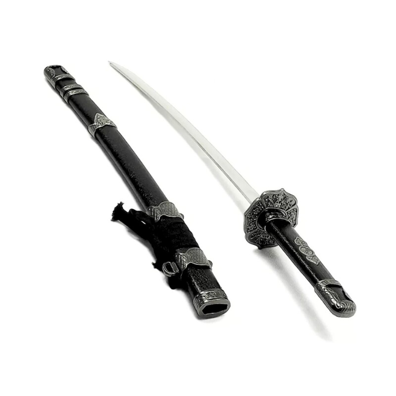 Kit com Três Katanas Colecionáveis em Inox sem Fio com Suporte de Madeira SLK-H30 - Imagem 4