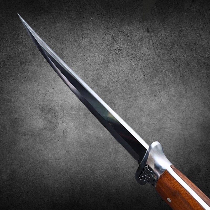 Faca de Caça, Camping e Pesca 32 cm c/ Gravura em Guarda+ Bainha A3135 - Imagem 5