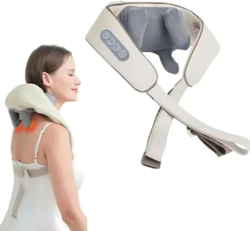 Massageador De Pescoço Cervical Compressão Alívio De Dor Sem Fio Recarregável OÁSIS MARKET OIH-5351 - Imagem 3