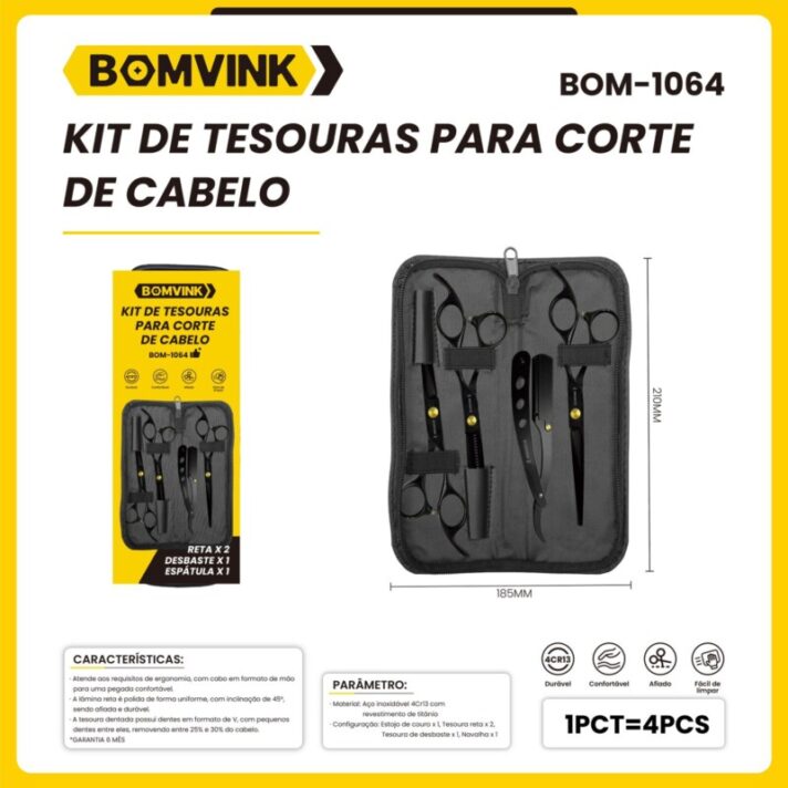 KIT DE TESOURAS PARA CORTE DE CABELO BOMVINK BOM-1064