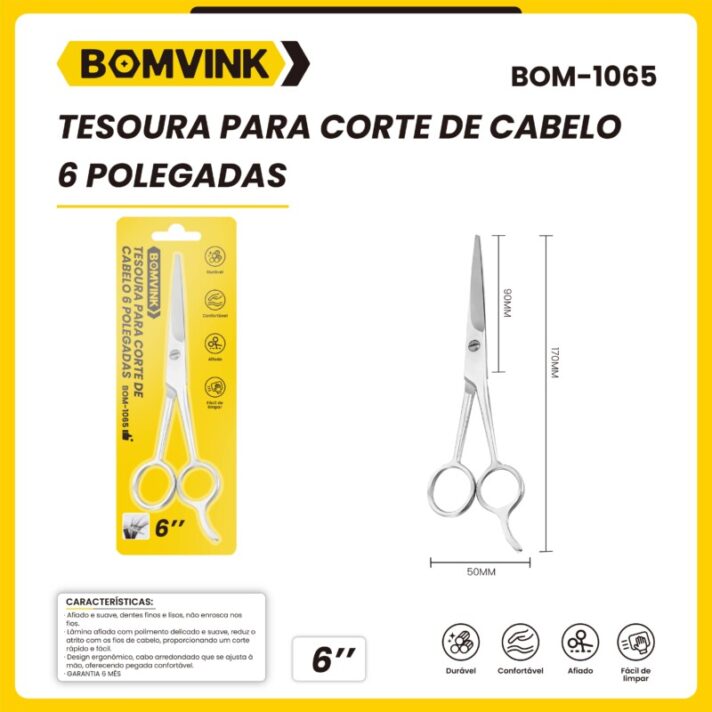 TESOURA PARA CORTE DE CABELO 6 POLEGADAS BOMVINK BOM-1065