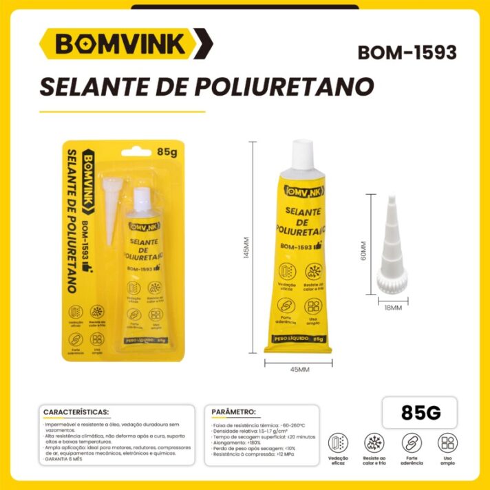 SELANTE DE POLIURETANO 85G BOMVINK BOM-1593