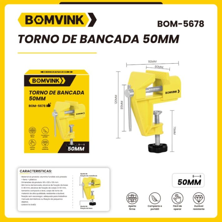 TORNO DE BANCADA 50MM BOMVINK BOM-5678