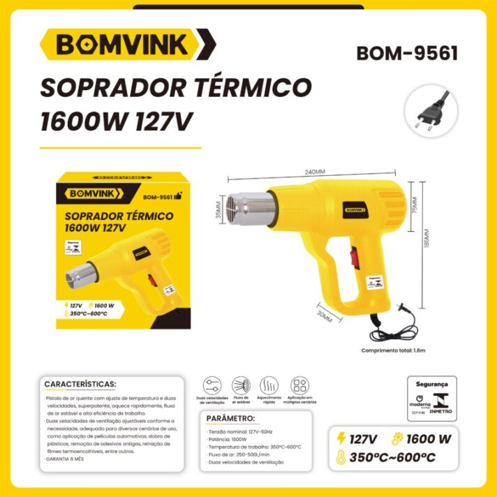 SOPRADOR TÉRMICO 1600W 127V BOMVINK BOM-9561
