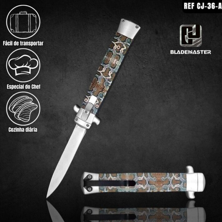 Canivete Automático Stiletto Italiano 22CM Naja CJ-36-A