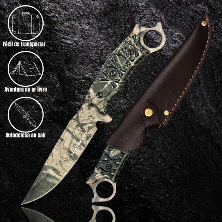 Faca De Caça Pesca Churrasco Luxo Fulltang Inox A175