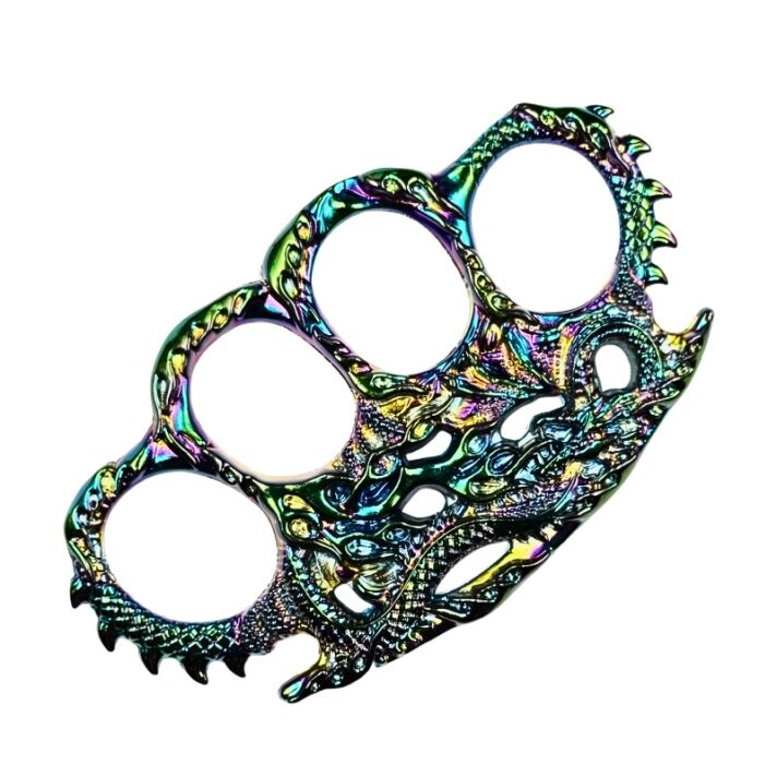 Soco Inglês de Metal Resistente Design Dragão Furta Cor QCC21