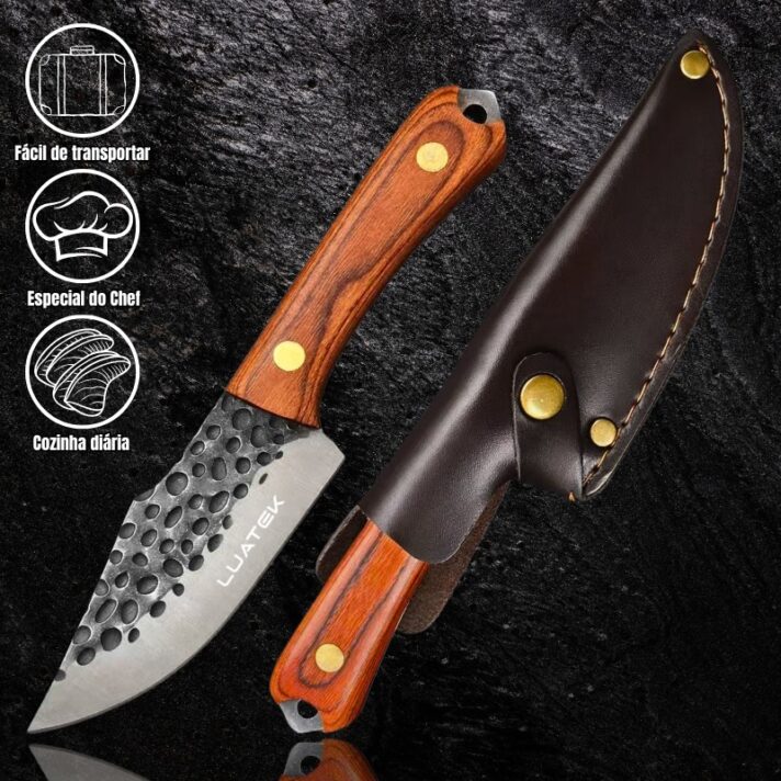 Cutelo De Caça Pesca Churrasco Luxo Inox AF80